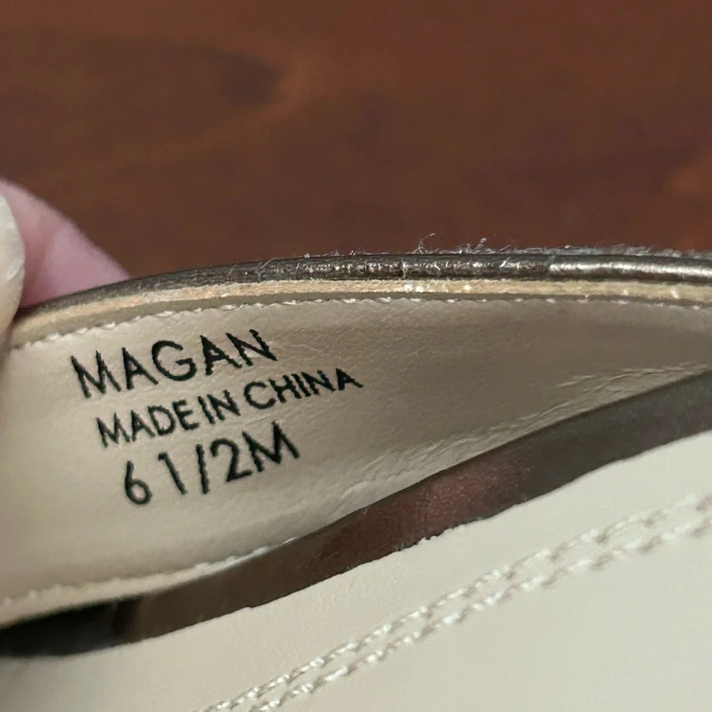 Ellen Tracy Bronze Metallic Espadrille Wedge Sandals